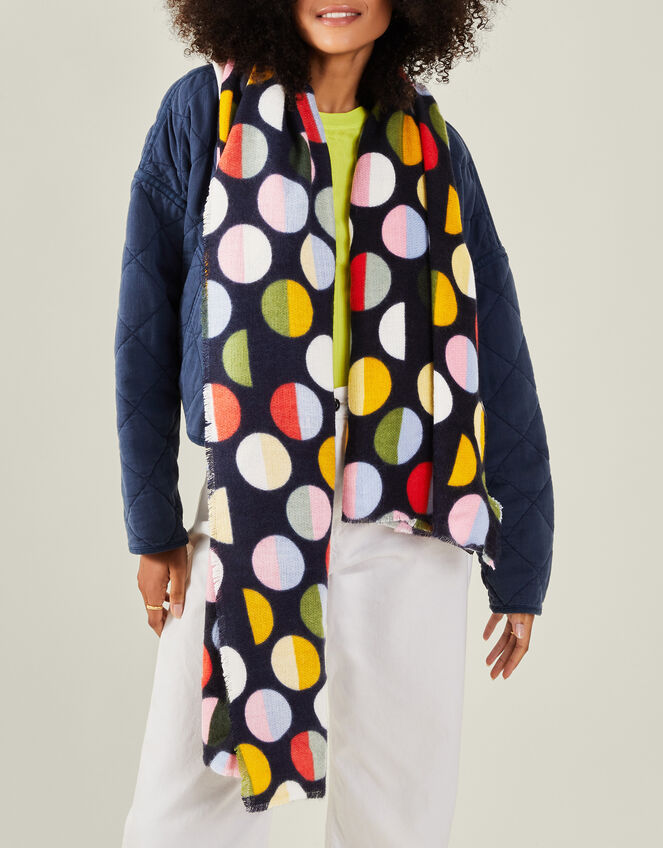 Retro Spot Blanket Scarf, , large