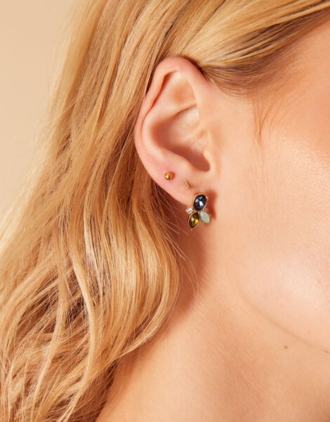 Mixed Stone Stud Earrings, , large