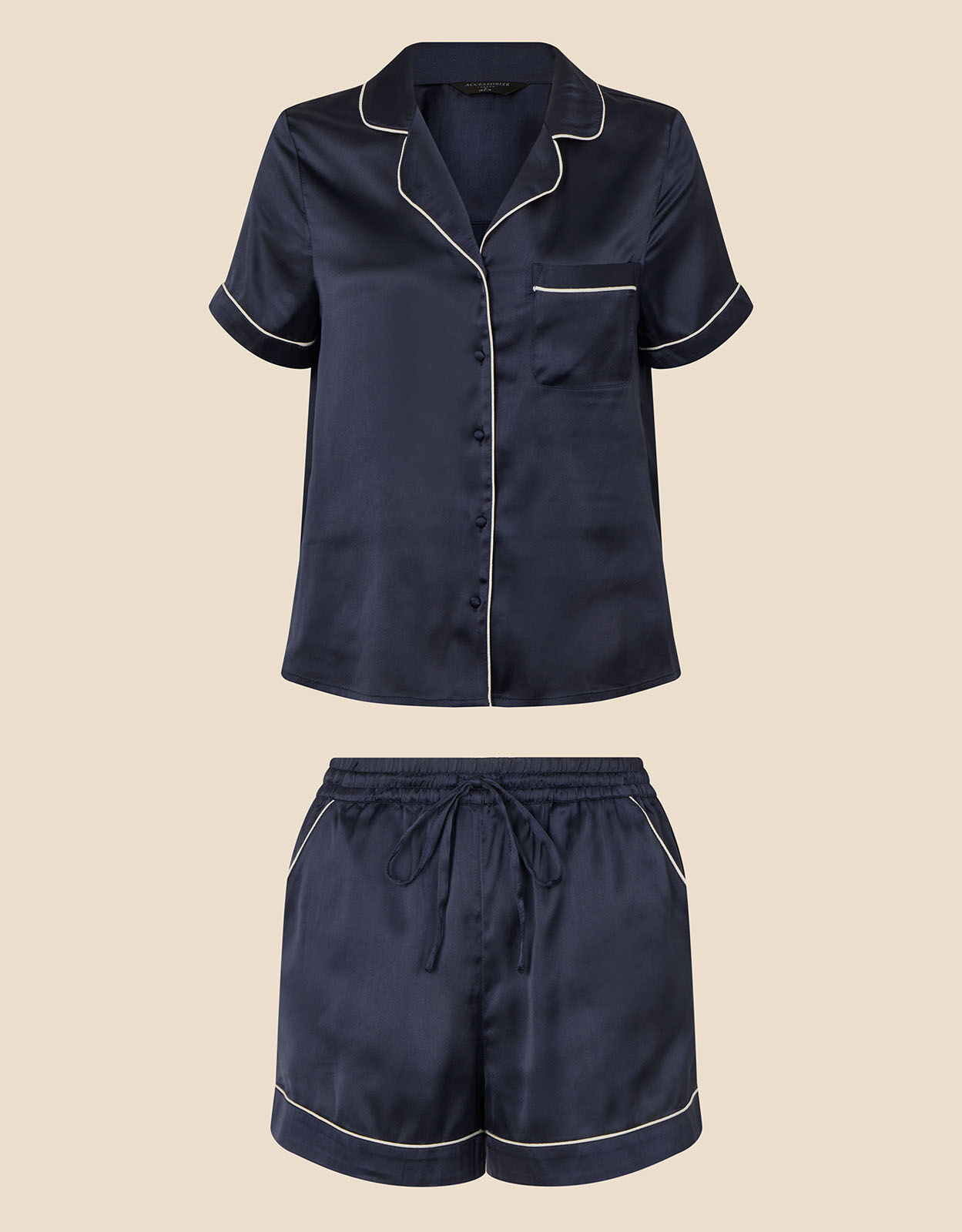 Short sales satin pyjamas