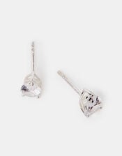Sterling Silver Pear Cut Stud Earrings, , large