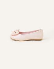 Girls Bow Ballerina Flat, Pink (PINK), large