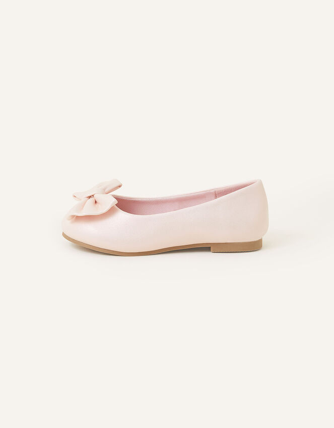 Girls Bow Ballerina Flat, Pink (PINK), large