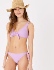 Tie Front Bikini Top, Purple (LILAC), large