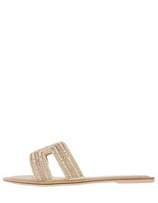 Bella Beaded Sliders, Gold (GOLD), large