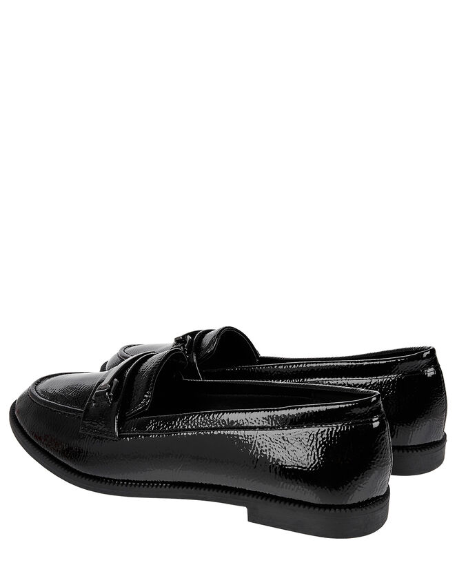 Crinkle Patent Loafers, Black (BLACK), large