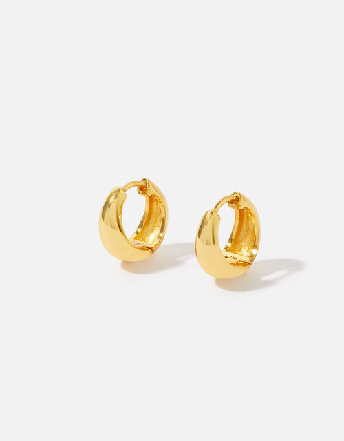 Gold Vermeil Small Chunky Hoops, , large