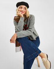 Plain Wool Beret, Black (BLACK), large