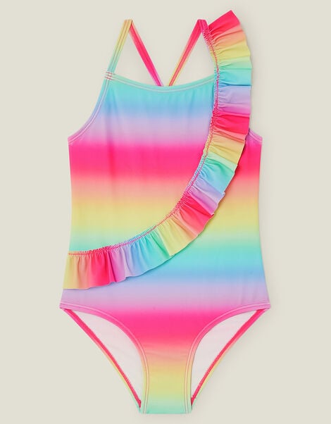 Girls Ombre Swimsuit, PASTEL MULTI, large