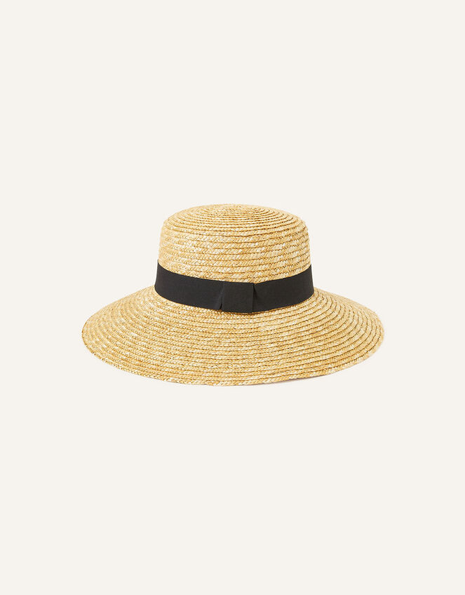Wide Brim Straw Hat, , large