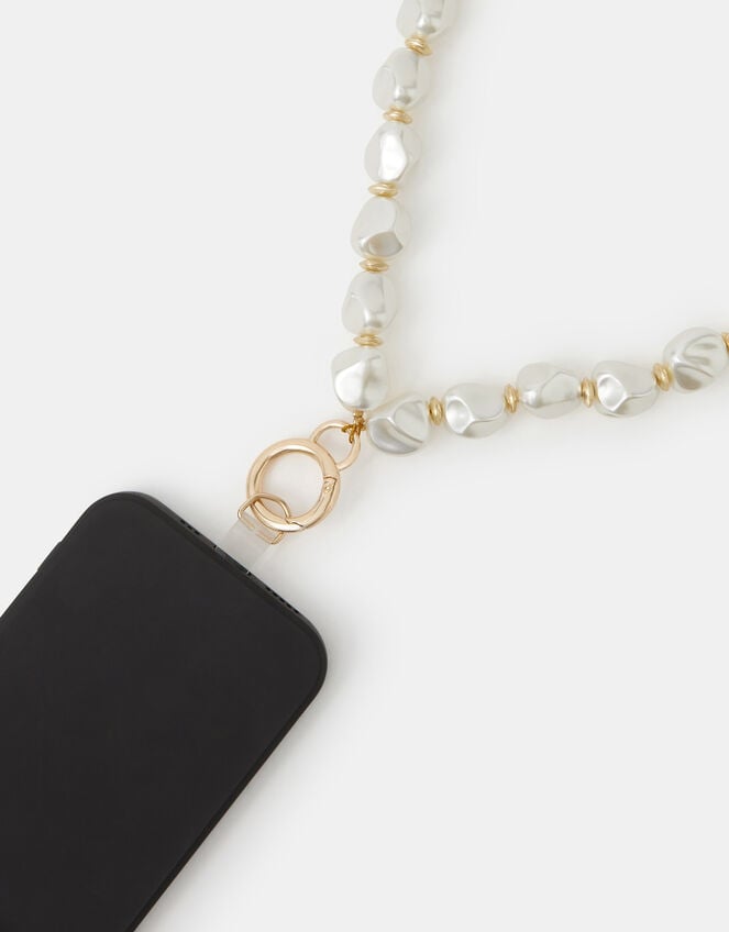 Large Pearl Phone Strap, , large
