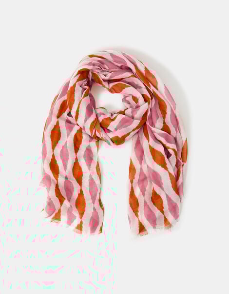 Twist Print Scarf, , large