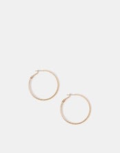 Sparkle Cut Hoop Earrings, , large