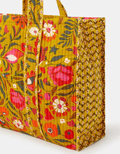 Floral Print Quilted Tote Bag, , large