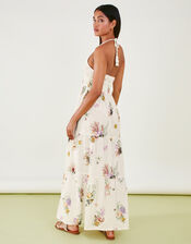 Print Halter Neck Dress, Ivory (IVORY), large