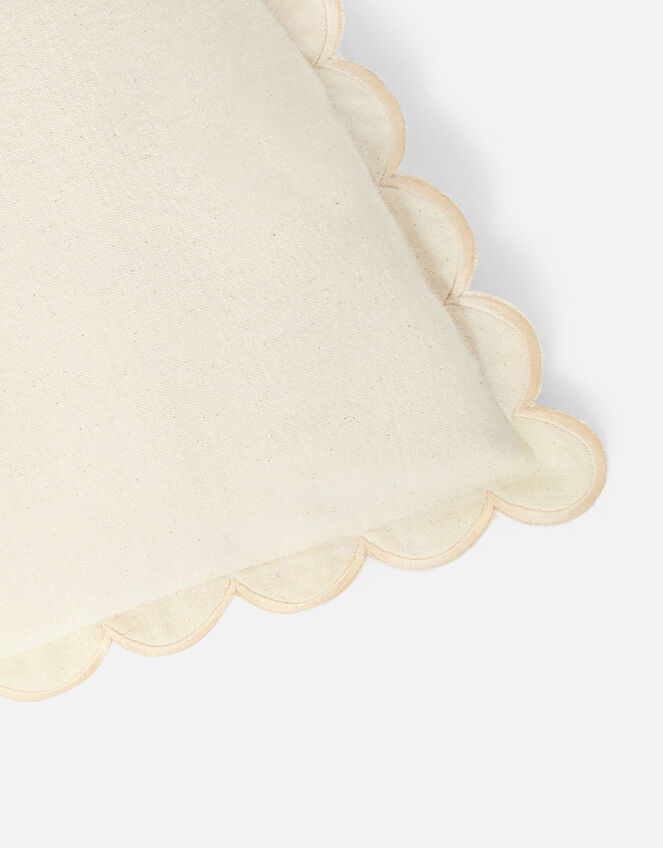 Scallop Edge Cushion Cover, Natural (NATURAL), large