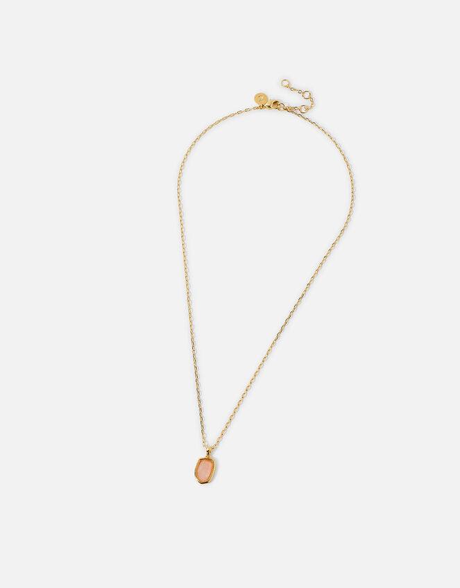 Gold-Plated Irregular Healing Stone Rose Quartz Necklace | Z for ...