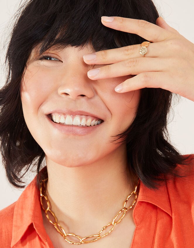 Textured Disc Ring, Gold (GOLD), large