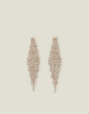 Crystal Waterfall Statement Earrings, , large