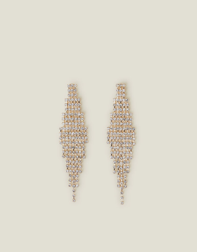 Crystal Waterfall Statement Earrings, , large