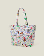 London Map Print Shopper Bag, , large