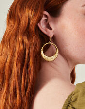 Wrapped Metal Hoop Earrings , , large