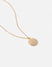 Gold-Plated Initial Locket Necklace , Gold (GOLD), large
