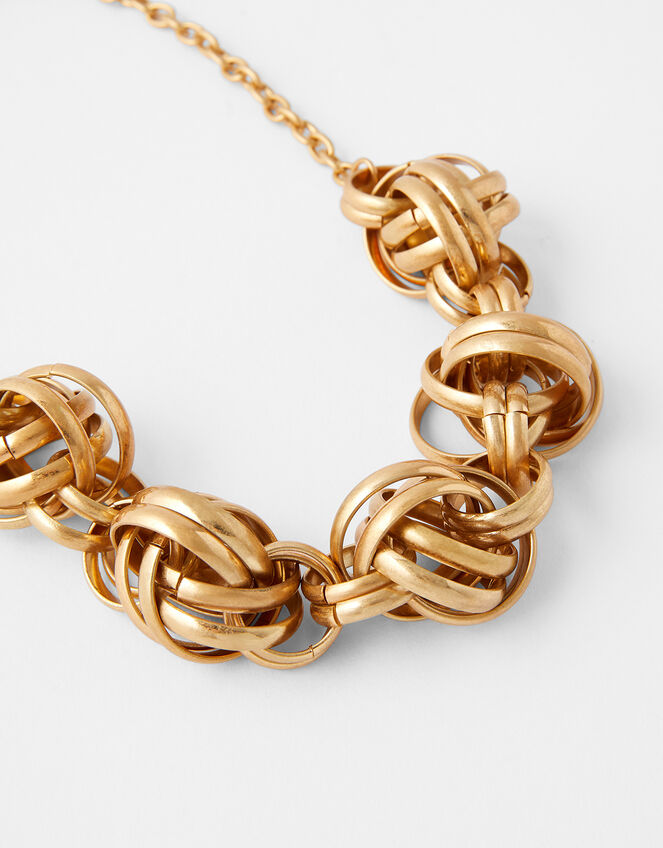 Statement Knot Chain Collar Necklace, , large