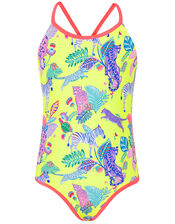 Wild Jungle Printed Swimsuit with Recycled Polyester, Multi (BRIGHTS-MULTI), large