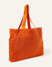 Cord Shopper Bag, Orange (ORANGE), large