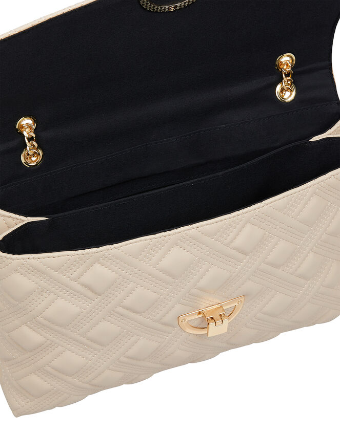 Ayda Oversized Quilted Shoulder Bag, Cream (CREAM), large