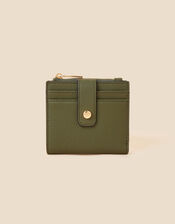 Card Holder Zip Purse, Green (KHAKI), large