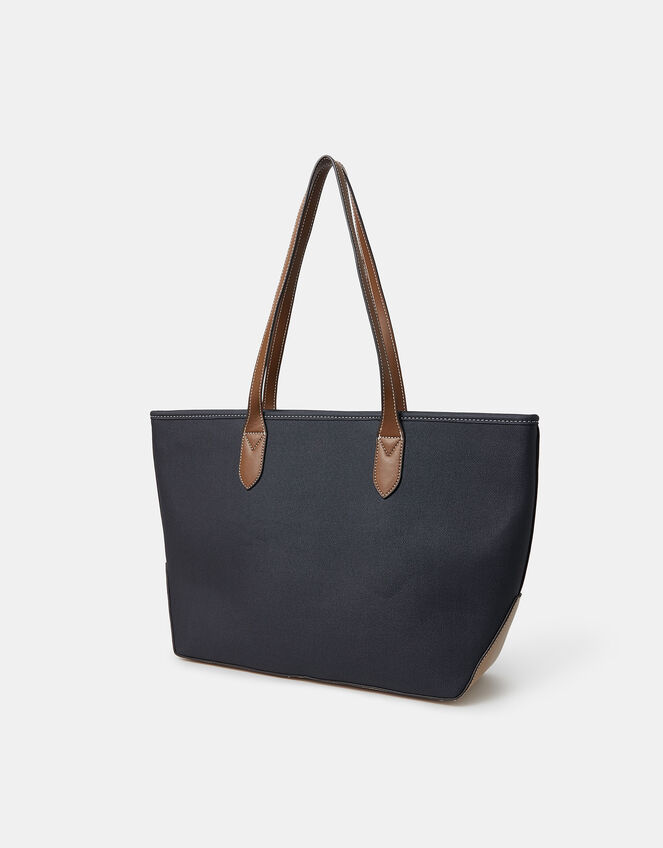 Two Tone Zip Tote Bag, , large