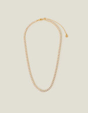 14ct Gold-Plated Sparkle Tennis Necklace, , large