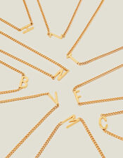 14ct Gold-Plated East West Initial Necklace, Gold (GOLD), large