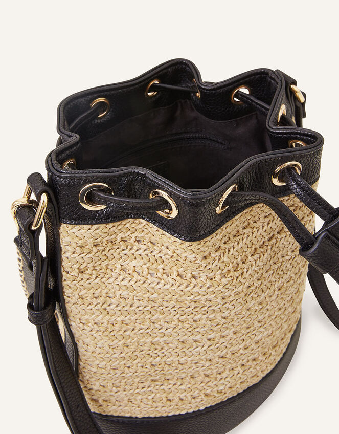 Raffia Mini Duffle Bag, , large