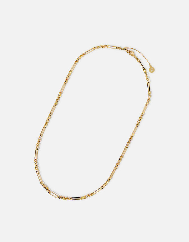 14ct Gold-Plated Figaro Chain Necklace, , large