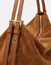 Double Strap Suede Shoulder Bag, , large