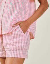 Gingham Short Pyjamas Set, Pink (PINK), large