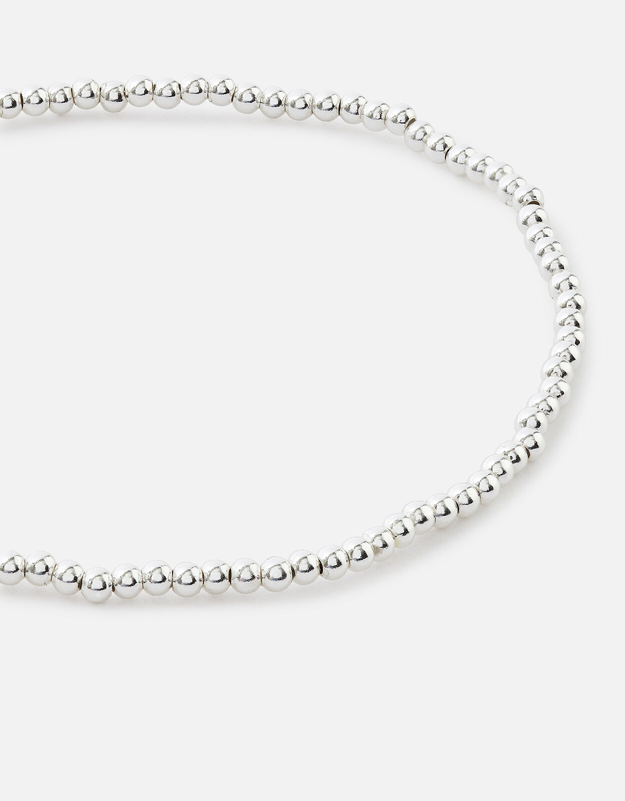 Sterling Silver Beaded Stretch Bracelet