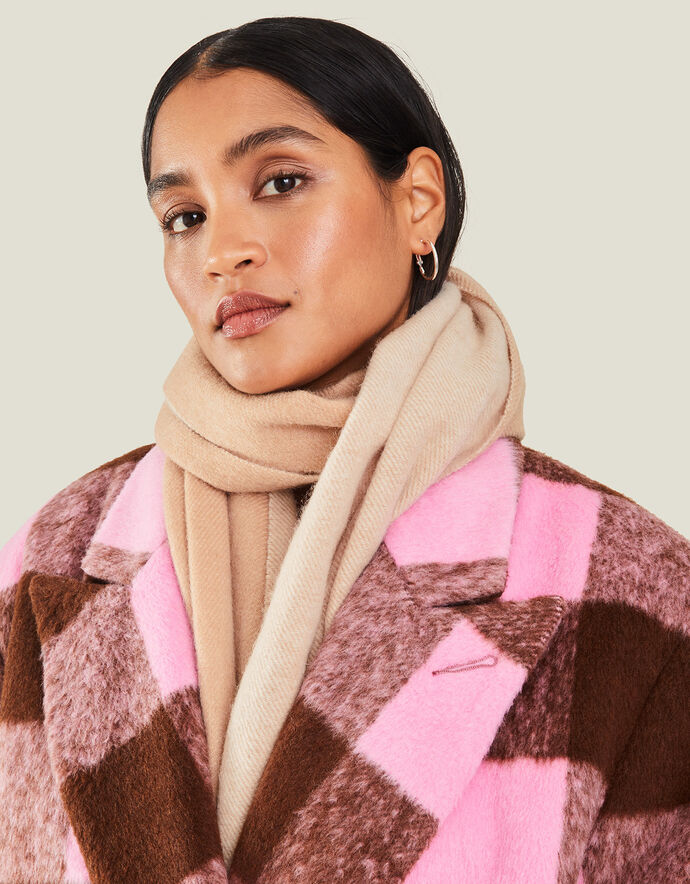 Luxury Wool Scarf Natural Blanket scarves Accessorize UK