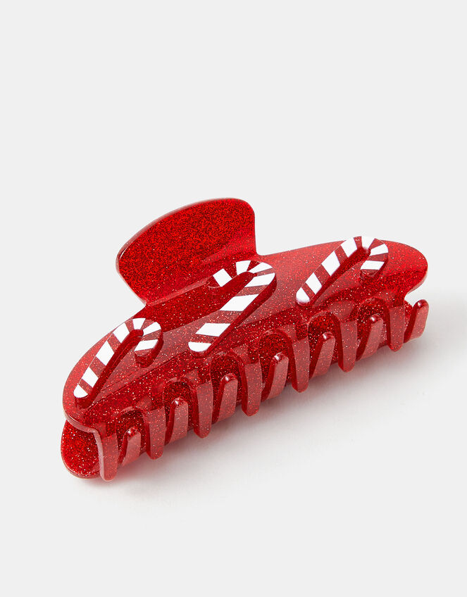 Candy Cane Glitter Claw Clip, , large