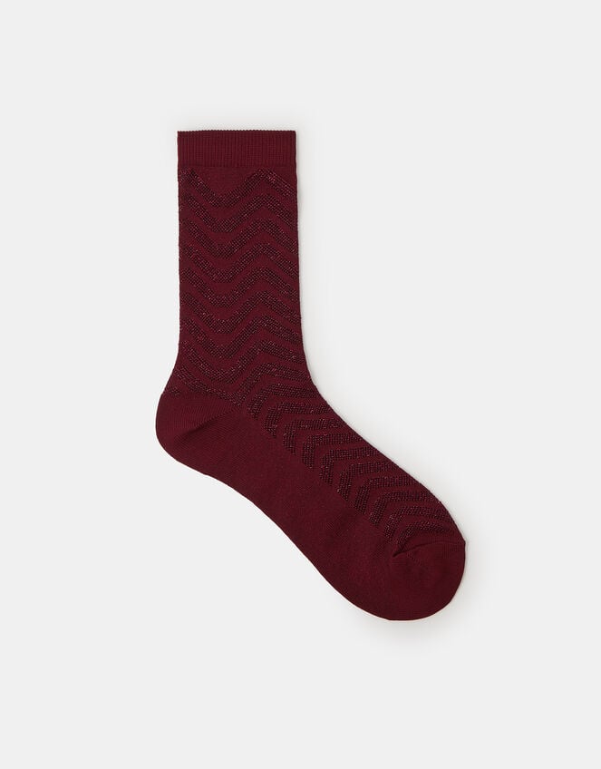 Chevron Glitter Socks, , large