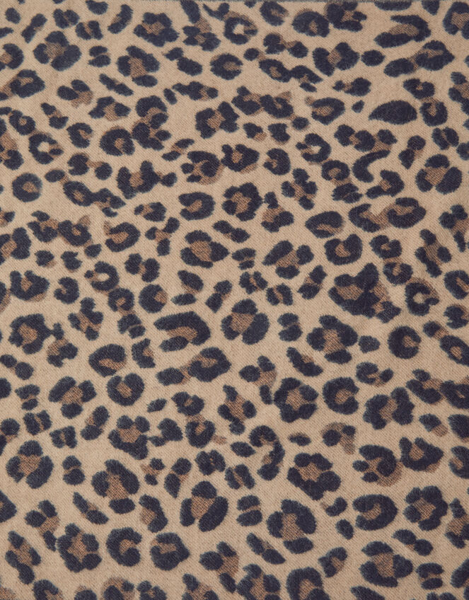 Leopard Print Blanket Scarf, , large