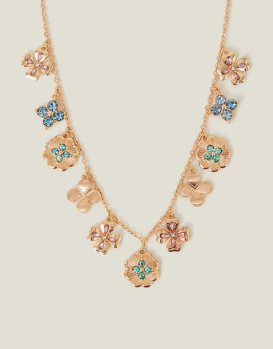 Clover Charm Necklace Gold, , large