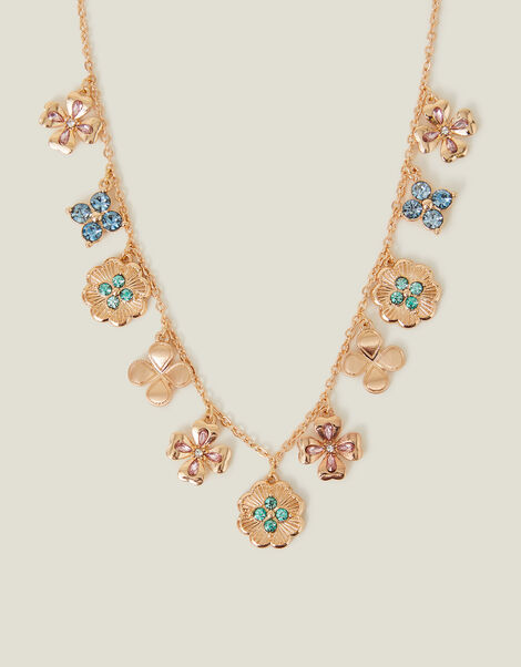 Clover Charm Necklace Gold, , large