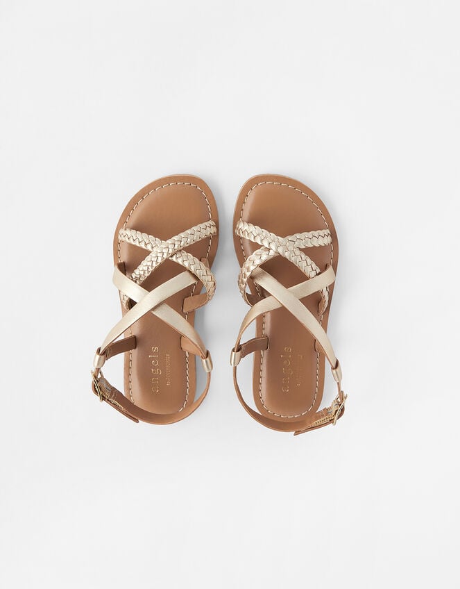 Plaited Leather Sandals, Multi (BRIGHTS-MULTI), large
