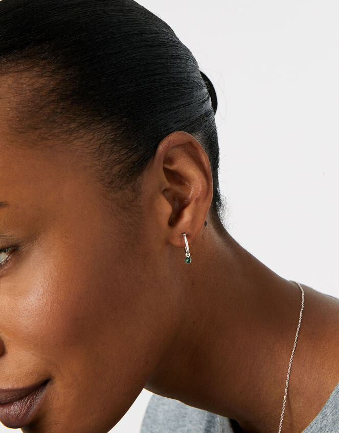 Sterling Silver Crystal Hoop Earrings | Sterling silver | Accessorize Global