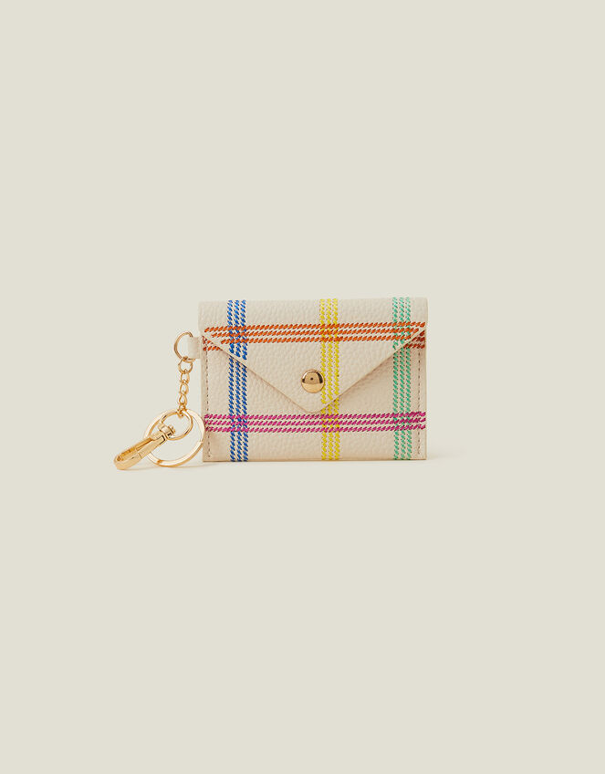 Check Stitch Card Holder Keyring, , large