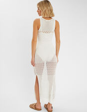 Sleeveless Knitted Maxi Dress, Natural (NATURAL), large