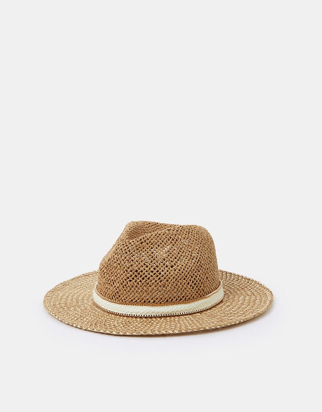 Chain Trim Fedora Hat, , large